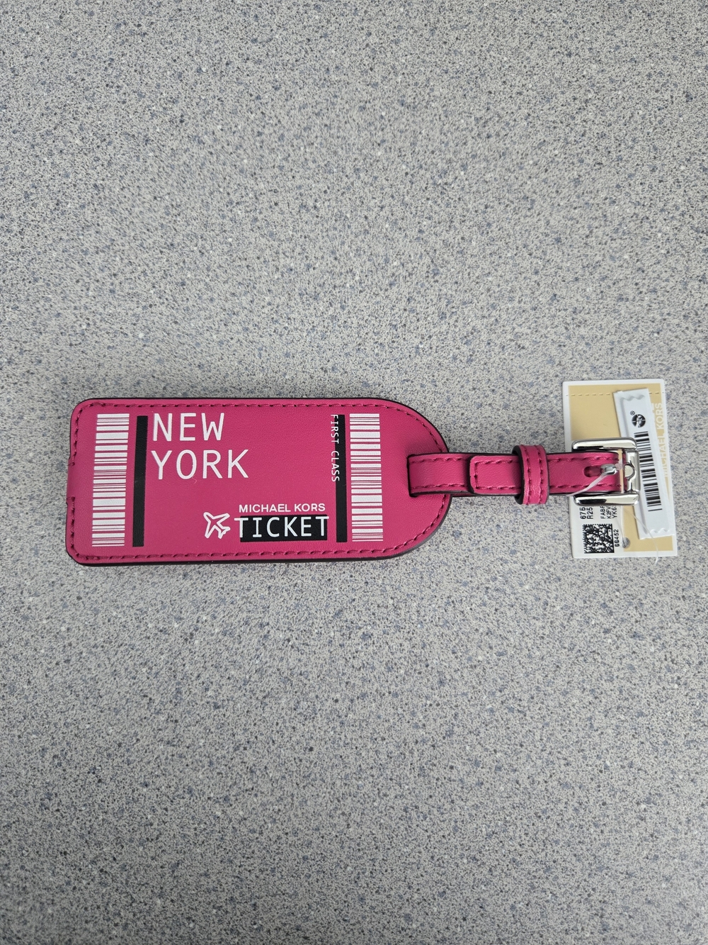 Michael Kors Hot Pink New York Ticket Luggage Tag